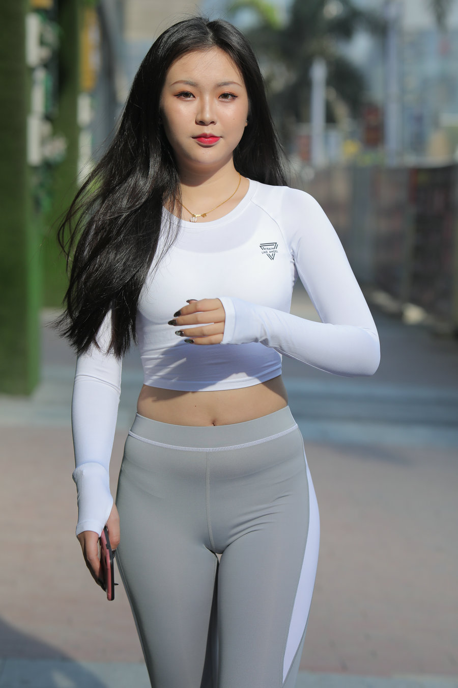 图片[1]-灰色瑜伽裤女孩 J0907 468P2V-6.31GB-发街拍