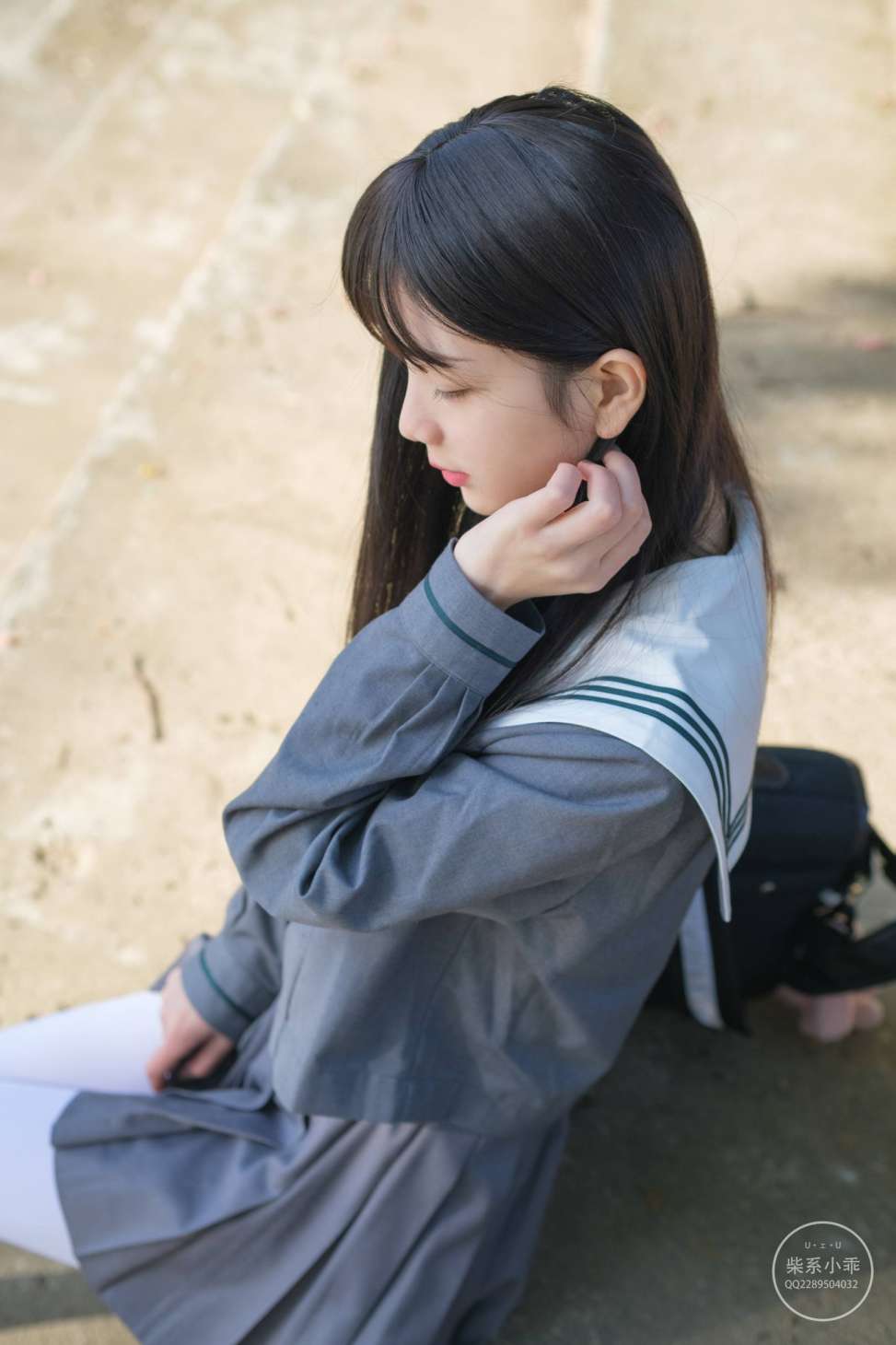 图片[3]-白丝清纯少女真的太可爱了【60P】20001-发街拍