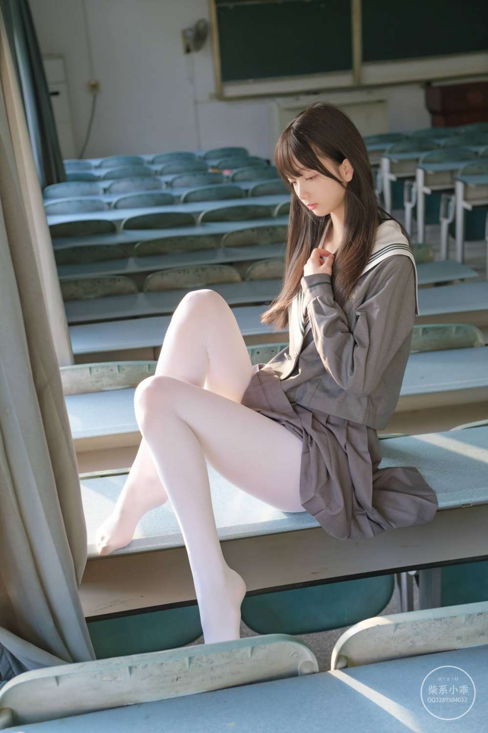 图片[5]-白丝清纯少女真的太可爱了【60P】20001-发街拍