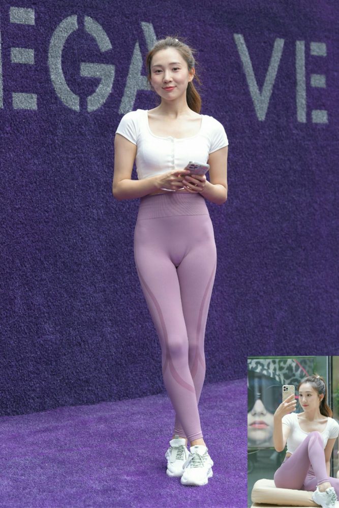 图片[4]-香芋色瑜伽裤高马尾漂亮女孩J2206 545P1V-19.1GB-发街拍