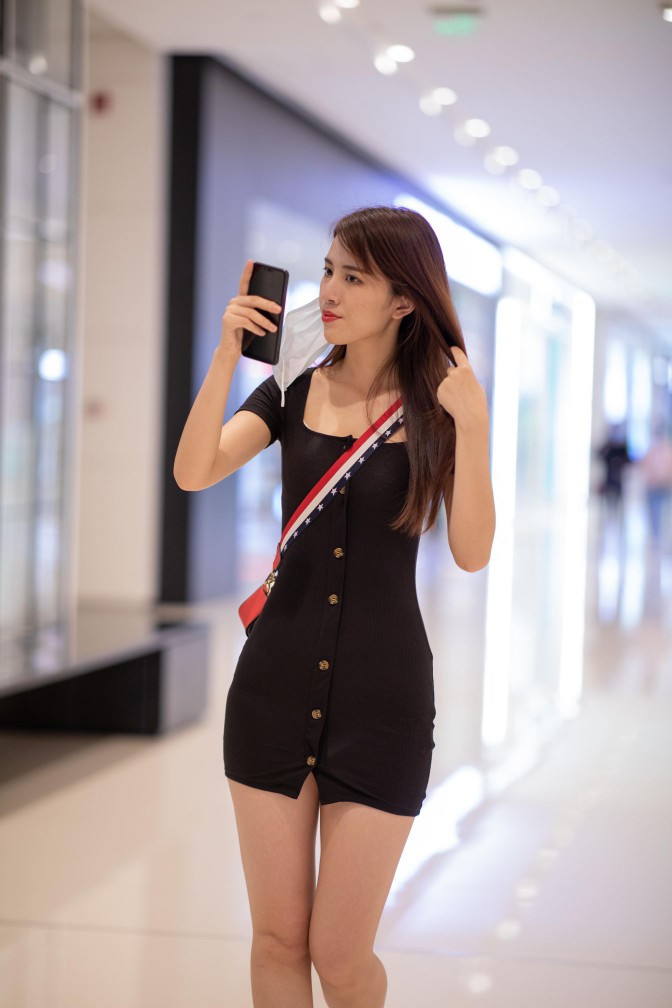 图片[3]-逛商场的黑色包臀裙美丽女孩【385P】00050-发街拍