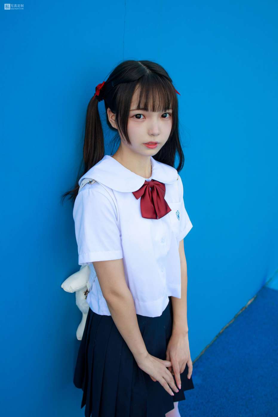 图片[2]-眼神好清澈的双马尾白丝女孩【75P】20019-发街拍