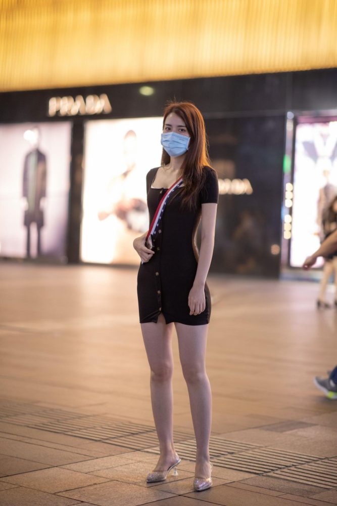 逛商场的黑色包臀裙美丽女孩【385P】00050-发街拍