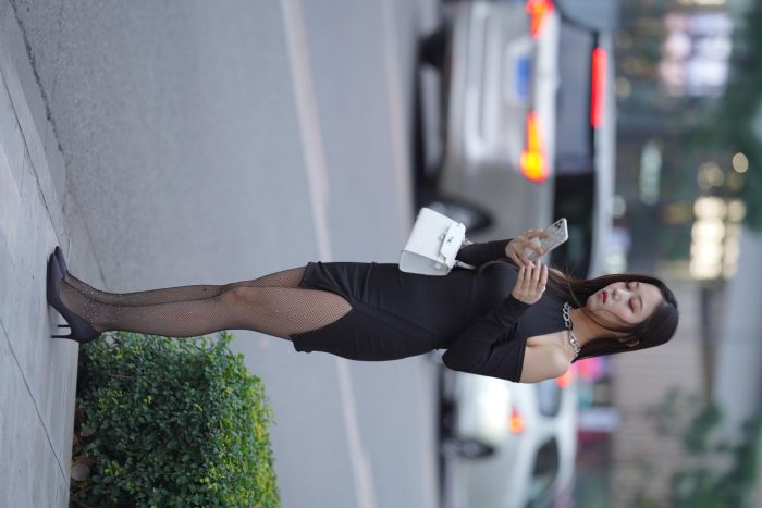 非常妩媚的网格丝袜女孩【186P】00037-发街拍